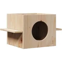 vidaXL Katzenhaus 51x35x30 cm Massivholz Kiefer