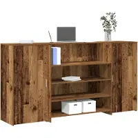 vidaXL Empfangstheke Altholz-Optik 200x50x103,5 cm Holzwerkstoff