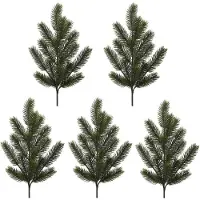 Creativ Deco Winterliche Kunstpflanze "Weihnachtsdeko" Zweig im 5er Set
