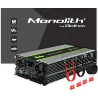 Qoltec Przetwornica napięcia Monolith | 3000W | 6000W | 24V na 230V | Czysty Sinus | LCD