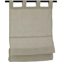 Kutti Heimtextilien Raffrollo mit Schlaufen Metis 100% Leinen linen Breite 45 * Höhe 140 cm