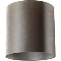 QAZQA Samt Lampenschirm Taupe Zylinder 40/40/40