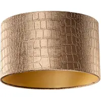 QAZQA Samtlampenschirm Krokodil-Design mit goldener Innenseite 35/35/20