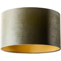 QAZQA Samtlampenschirm grün mit goldener Innenseite 35/35/20