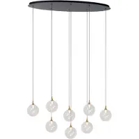 Lucide Design-LED-Pendelleuchten Gisela klar – 8x Ø 16 cm