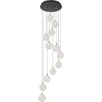 Lucide Design-LED-Pendelleuchten Gisela Klar – 12x Ø 16 cm