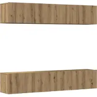 vidaXL TV-Wandschränke 4 Stk. Artisan-Eiche Holzwerkstoff