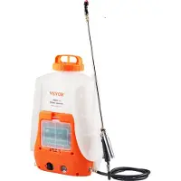 Vevor Akku Drucksprüher 15L Rückensprüher 8Ah-Lithium-Ionen-Akku Drucksprühgerät 90PSI Düngersprüher 4,1L/min Gartensprüher mit Schultergurte Pflanzensprüher Gartenbewässerung Desinfektion Autowäsche