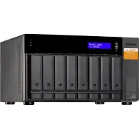 Qnap TL-D800S, HDD / SSD-Gehäuse, 2.5/3.5", Serial ATA II, Serial ATA III, 6 Gbit/s, Hot-Swap, Schwarz, Grau