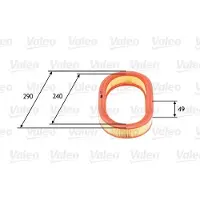 Valeo Luftfilter 585640 für Ford Escort IV Fiesta III Courier Orion