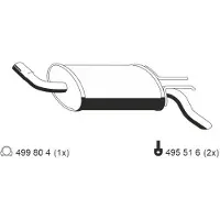 ERNST 520003 Endschalldämpfer für RENAULT TWINGO I (C06) Auspuff