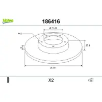 Valeo Bremsscheibe 186416