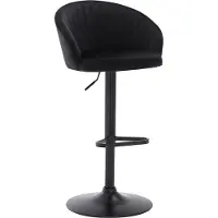 Vente-unique Barhocker 2er-Set - Samt & Metall - Schwarz - DORALIZ