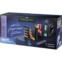 Faber Castell 254603 Metallic & Neon Precision Chisel Tip Pastel Filzstift 16 Einheiten