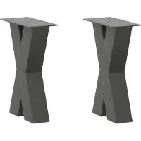 vidaXL Couchtischbeine X-Form 2 Stk. Anthrazit 38x(42-43) cm Stahl