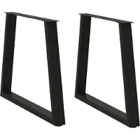 vidaXL Esstischbeine V-Form 2 Stück Schwarz 80x(72-73,3) cm Stahl
