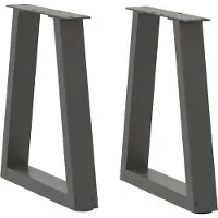 vidaXL Couchtischbeine V-Form 2 Stück Anthrazit 38x(42-43,3) cm Stahl