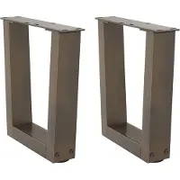 vidaXL Couchtischbeine V-Form 2 Stück Naturstahl 40x(30-31,3) cm Stahl