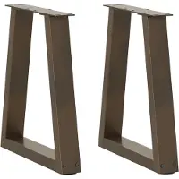 vidaXL Couchtischbeine V-Form 2 Stück Naturstahl 38x(42-43,3) cm Stahl