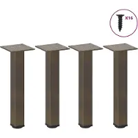 vidaXL Couchtischbeine 4 Stk. Naturstahl 42-44 cm Stahl