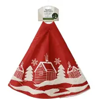Ksd Baumschürze Polyester d90h1 cm rot Weihnachten (rood)