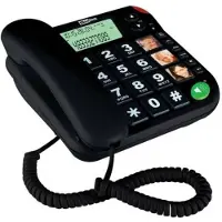 Maxcom KXT480CZ, Analoges Telefon, Freisprecheinrichtung, Anrufer-Identifikation, Schwarz
