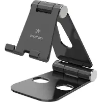 IMoshion Aluminium-Handyhalter Schreibtisch - Verstellbar - Universal - Schwarz