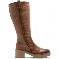 Porronet für Damen. 4674-010 Mayra Lederstiefel braun (36), 5 bis 8 cm, Reißverschluss, Lässig