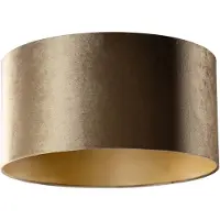 QAZQA Samtlampenschirm Bronze mit goldener Innenseite 50/50/25