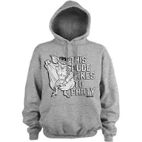 Hybris Hoodie "This Dude Likes To Party Hoodie" in Grau | Gr.: S