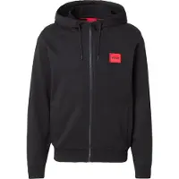 HUGO Kapuzensweatjacke "Daple" Kapuze mit Kordelzug, Regular Fit, Weblabel
