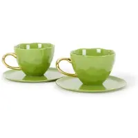Urban Nature Culture Kaffee- und Teeset Good Morning Evergreen Sprig (Set von 4)
