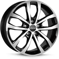 Oxxo 17 Zoll Alufelge Hyperion Polished 17"x7.0" 5x108 PCD ET46 65.1mm Felge Schwarz Frontpoliert