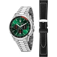 Maserati Sorpasso Herrenuhr Chronograph 42mm Silber