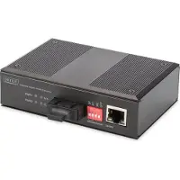 Digitus Industriellerl Gigabit Medien Konverter 10/100/1000BaseT zu 1000Base-SX SC 0.5km erweiteter Temp....