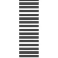vidaXL Doppelrollo Schwarz 70x200 cm Stoffbreite 65,9 cm Polyester