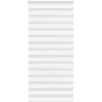 vidaXL Doppelrollo Weiß 95x230 cm Stoffbreite 90,9 cm Polyester