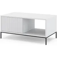 Vicco Couchtisch Eliza Weiß 90 x 50 cm mit einer Schublade, Model 49504