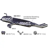 ERNST 642064 Endschalldämpfer für SEAT Altea (5P1) Auspuff