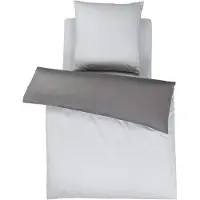 JOOP! Mako-Satin-Bettwäsche-Garnitur Micro Pattern Farbe silber Größe 135x200+80x80cm