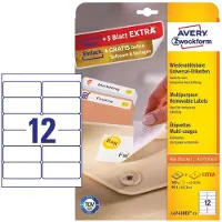 Avery Zweckform Universal-Etiketten, 100 Etiketten, 99,1 x 42,3 mm, wiederablösbar