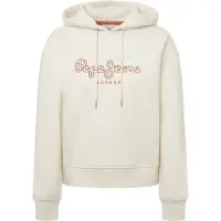 Pepe Jeans für Damen. PL581459 Frida Kapuzenpulli weiß (S), Lässig, Baumwolle, Nachhaltig