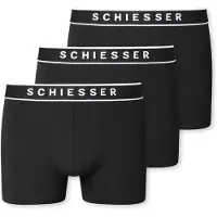 Schiesser Boxershort 173983 95/5 Organic Herren Black (3er-Pack)-L
