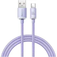 Baseus Crystal Shine Kabel USB auf USB-C, 5A, 1,2m (lila)