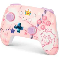 PowerA Verbesserter kabelloser Controller für Nintendo Switch - Prinzessin-Peach-Plaid - Wireless Controller - Nintendo Switch NSGP0255-01