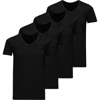 Jack & Jones JACK&JONES Herren T-Shirt, 4er Pack - JACBASIC V-NECK TEE, Kurzarm, einfarbig, Baumwolle