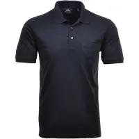 Ragman Herren Poloshirt - Oberteil, Softknit-Polo, Baumwollmischung, Brusttasche, Knopfleiste, kurz, einfarbig