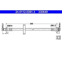 Ate Bremsschlauch 24.5112-0361.3