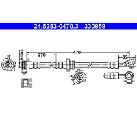 Ate Bremsschlauch 24.5283-0470.3