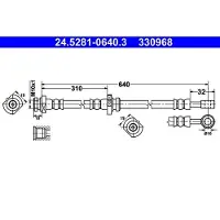 Ate Bremsschlauch 24.5281-0640.3